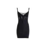Mugler H&M Gathered Mini Dress with Bra Top Black