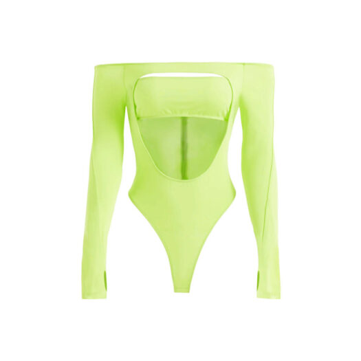 Mugler H&M Cut-Out Bodysuit Acid Green