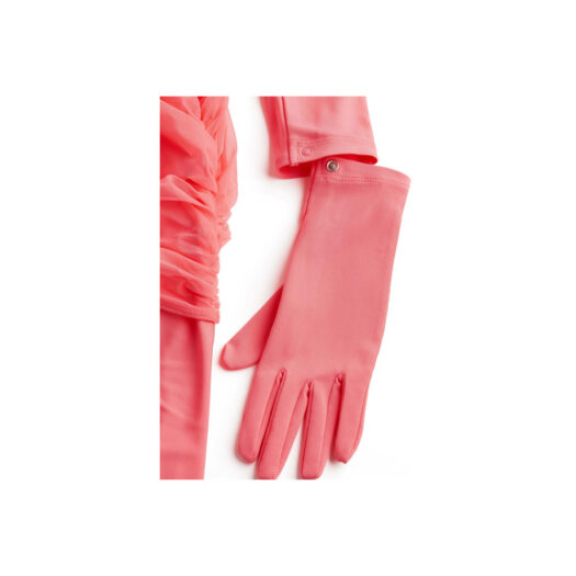 Mugler H&M Knot-Detail One-Shoulder Dress Pink