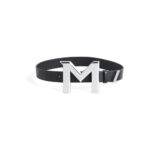 Mugler H&M M-Buckle Leather Belt Black