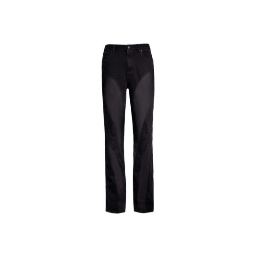 Mugler H&M Spiral-Panel Jeans (Mens) Black