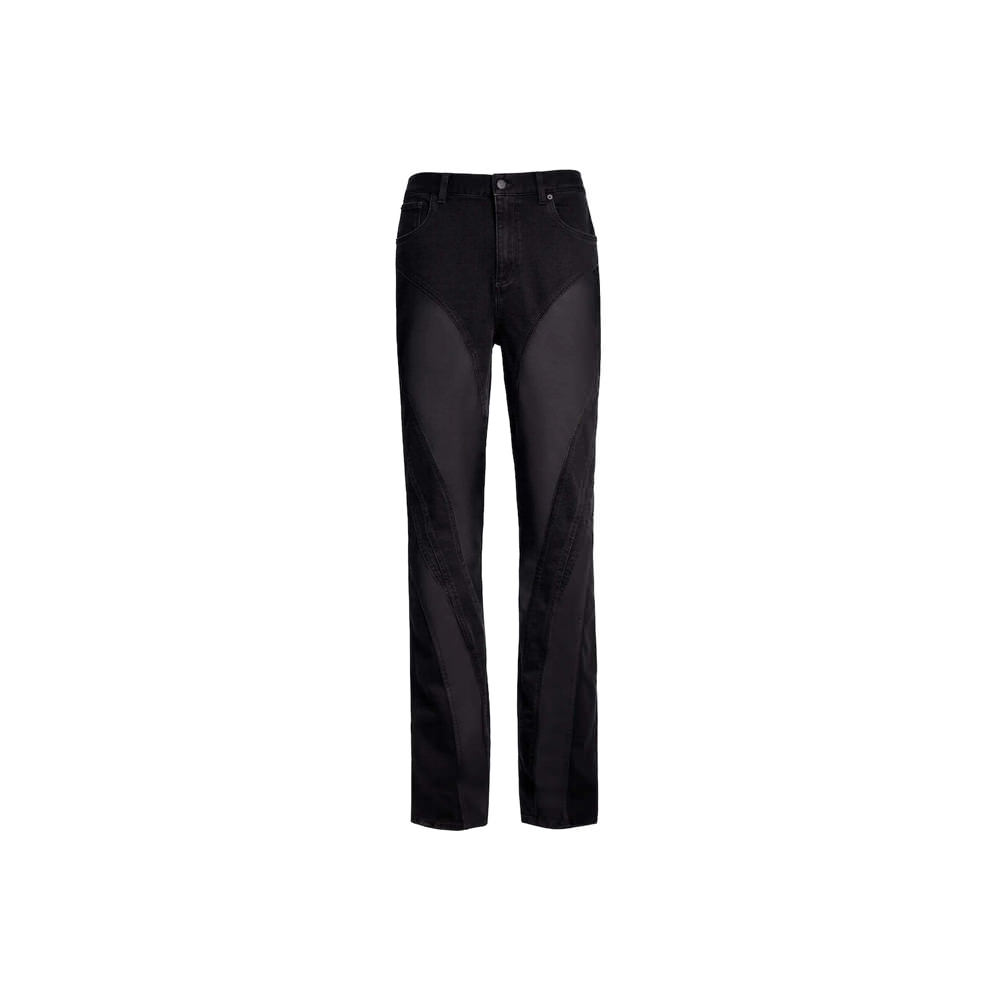 Mugler H&M Spiral-Panel Jeans (Mens) BlackMugler H&M Spiral-Panel