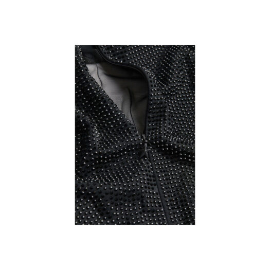 Mugler H&M Spiral-Panel Mini Dress with Rhinestones Black
