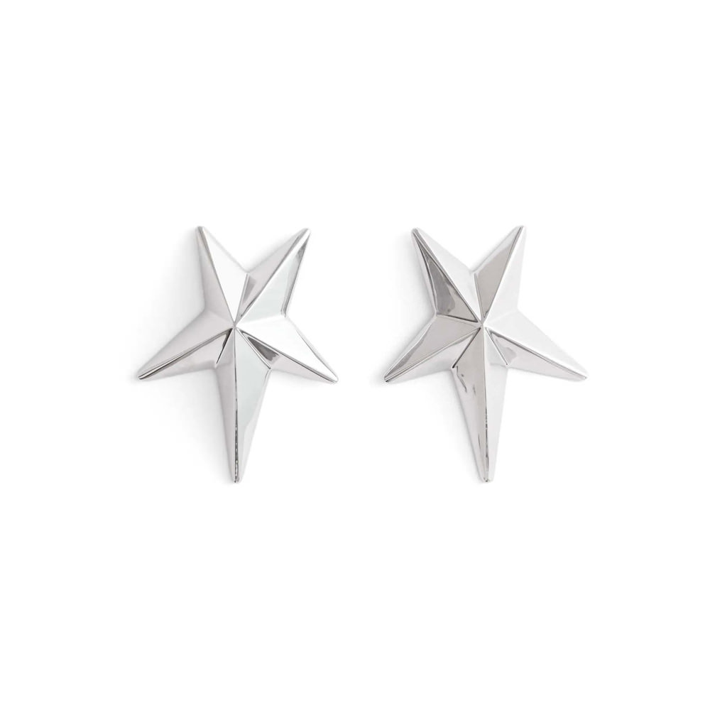 Mugler H&M Star-Shaped Earrings Silver-coloredMugler H&M Star-Shaped ...