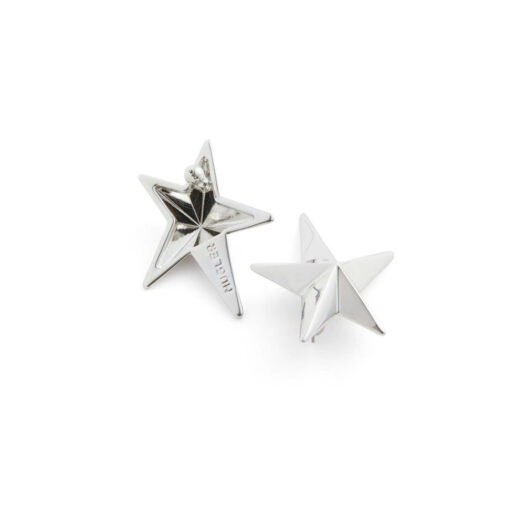 Mugler H&M Star-Shaped Earrings Silver-colored