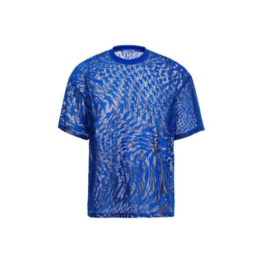 Mugler H&M Swirling Star Mesh T-shirt Klein Blue