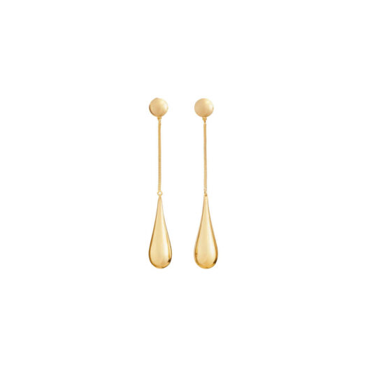 Mugler H&M Teardrop Earrings Gold-colored