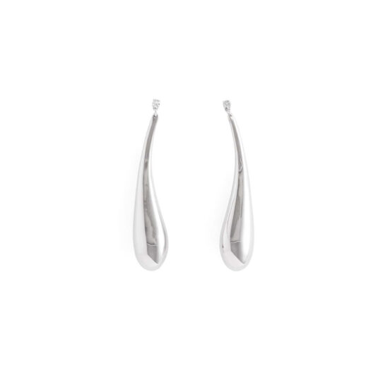 Mugler H&M Teardrop Earrings Silver-colored