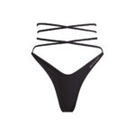 Mugler H&M Tie Bikini Bottoms Black
