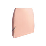 Mugler H&M Wool Mini Skirt Antique Pink