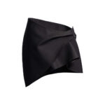 Mugler H&M Wool Mini Skirt Black