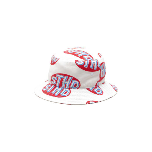 Neighborhood x Saint Mxxxxxx STHD Bucket Hat White Red