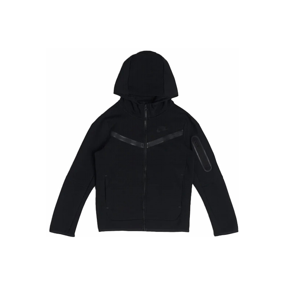 Nike Sportswear Kids’ Tech Fleece Full-Zip Hoodie Black/Black