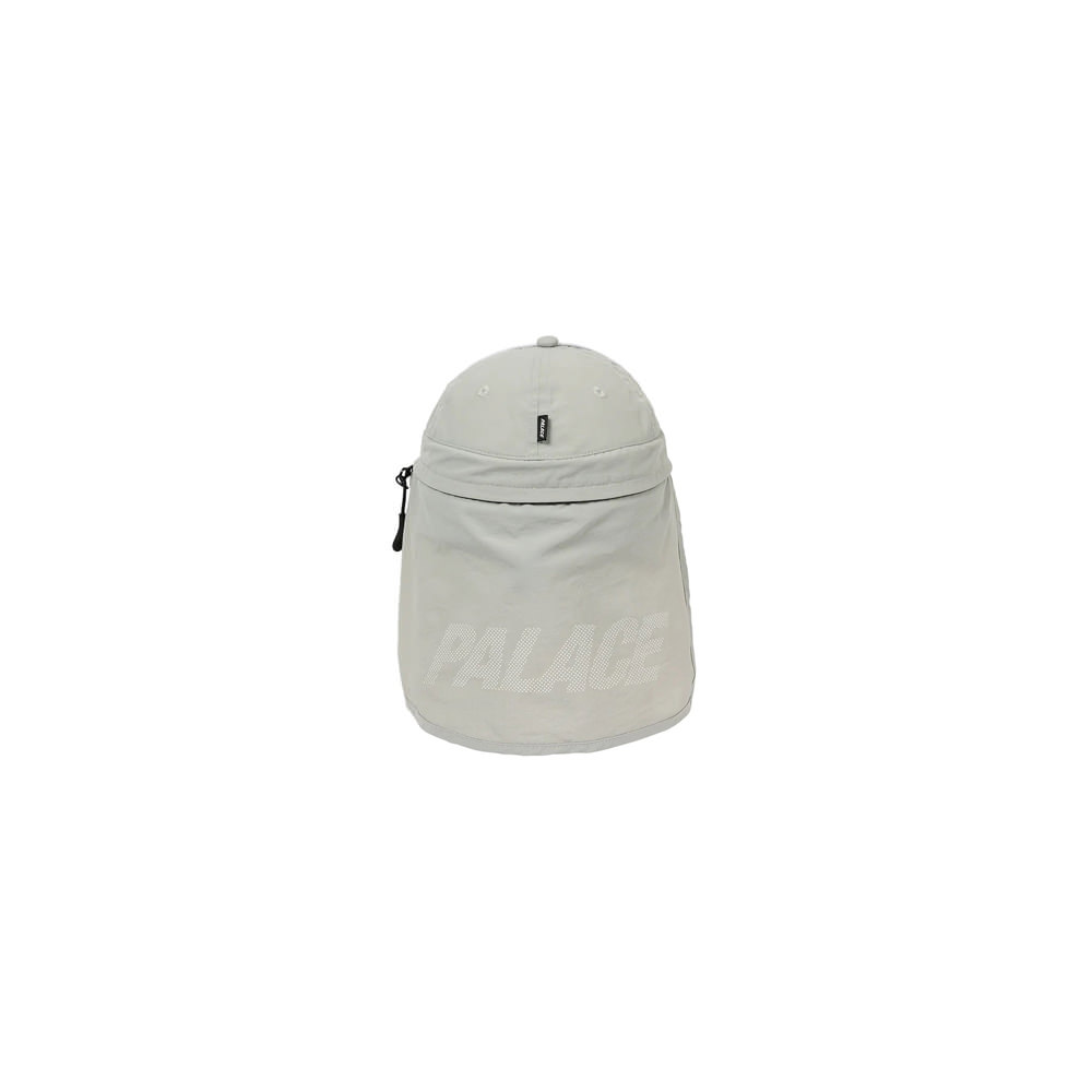 Palace Font Zip Shell Neck Saver 6-Panel GreyPalace Font Zip Shell