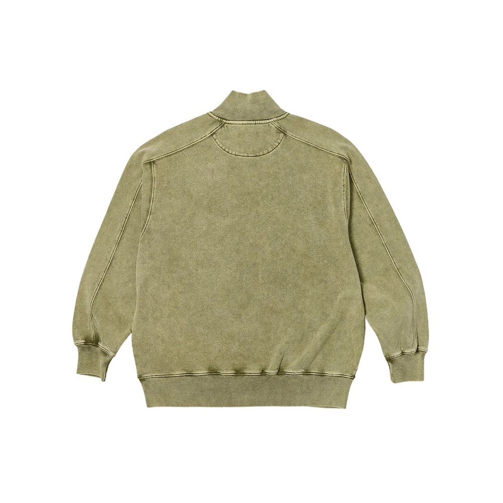 Palace Washed Terry 1/2 Zip Funnel Deep GreenPalace Washed Terry 1