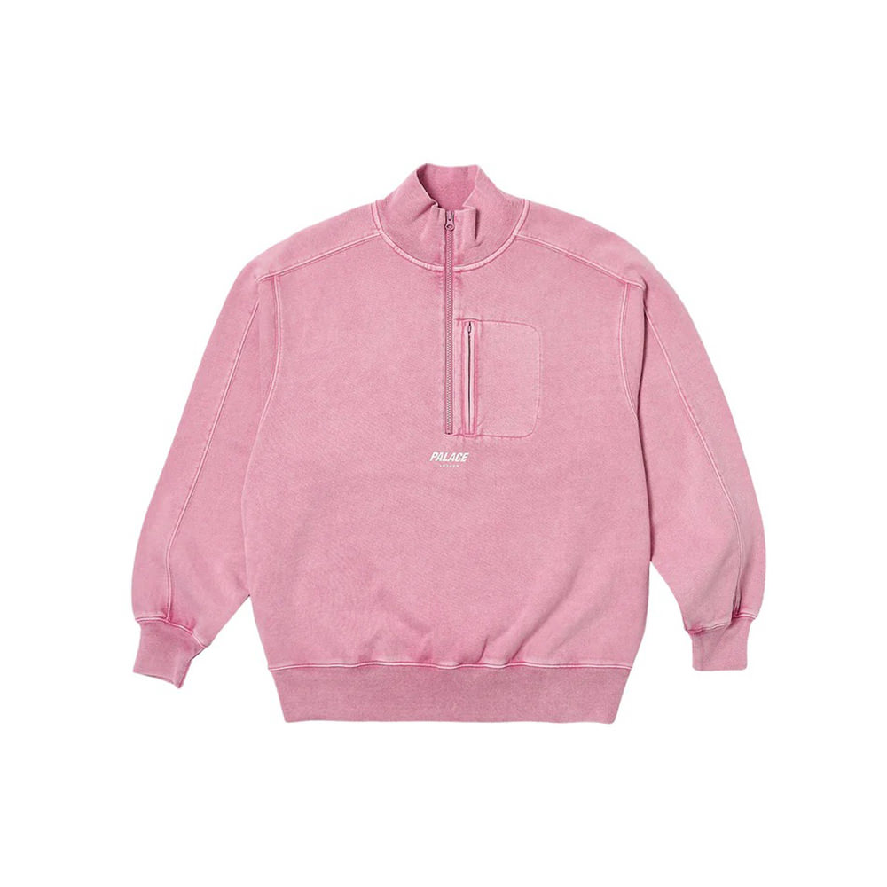 Palace Washed Terry 1/2 Zip Funnel Ultra MauvePalace Washed Terry 1/2 ...