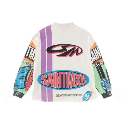 Saint Mxxxxxx Motocloss L/S Tee White Multi