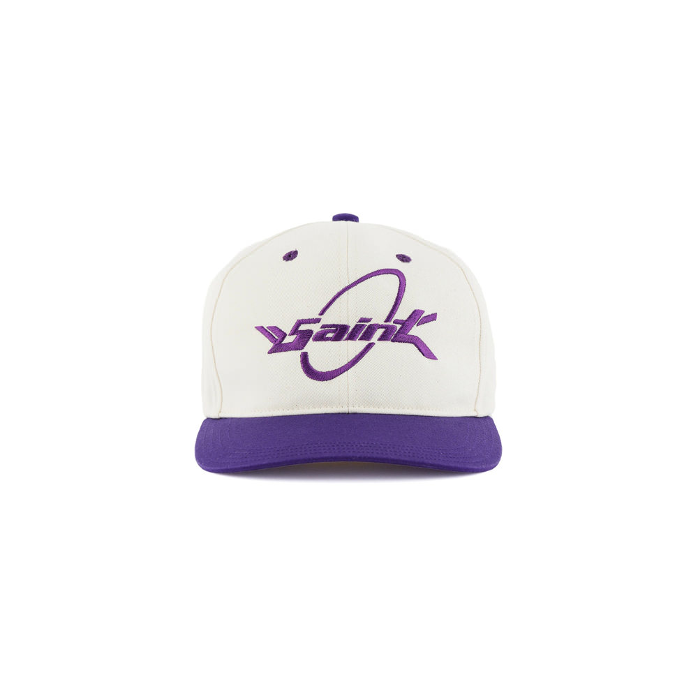 Saint Mxxxxxx Saint Circle Logo Cap White Purple