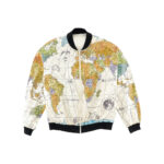 Saint Mxxxxxx x Dr. Woo World Map Jacket White Multi