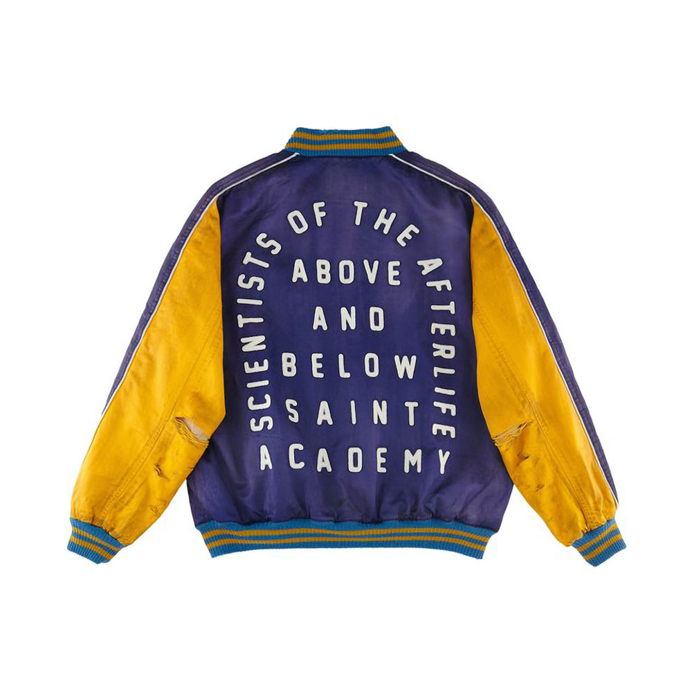 Saint Mxxxxxx x Shermer Academy Sukajan Jacket Navy YellowSaint Mxxxxxx ...