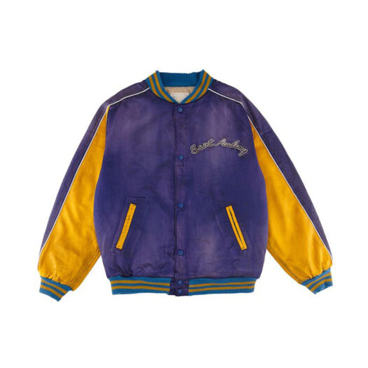 Saint Mxxxxxx x Shermer Academy Sukajan Jacket Navy Yellow