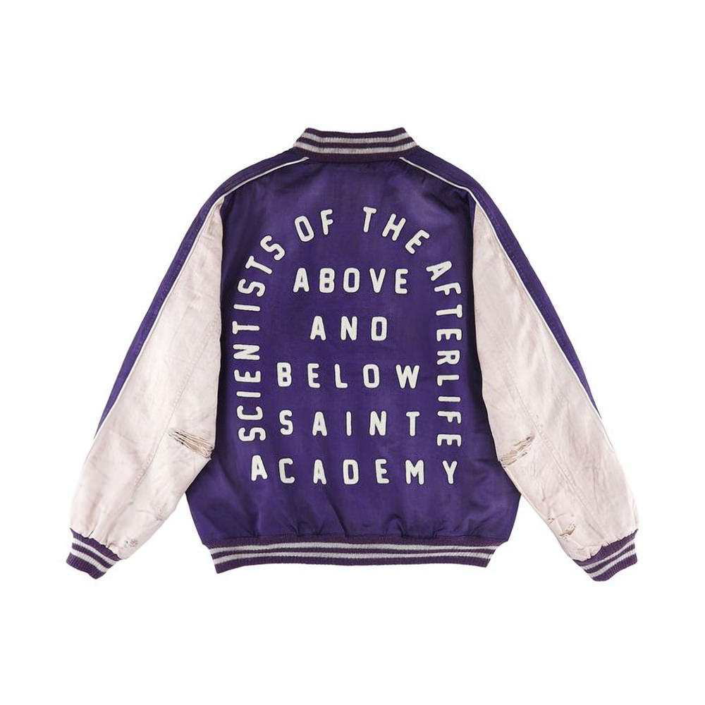 Saint Mxxxxxx x Shermer Academy Sukajan Jacket Purple PinkSaint