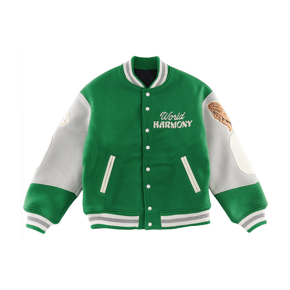 Saint Mxxxxxx x Shermer Academy Varsity Jacket GreenSaint Mxxxxxx x ...