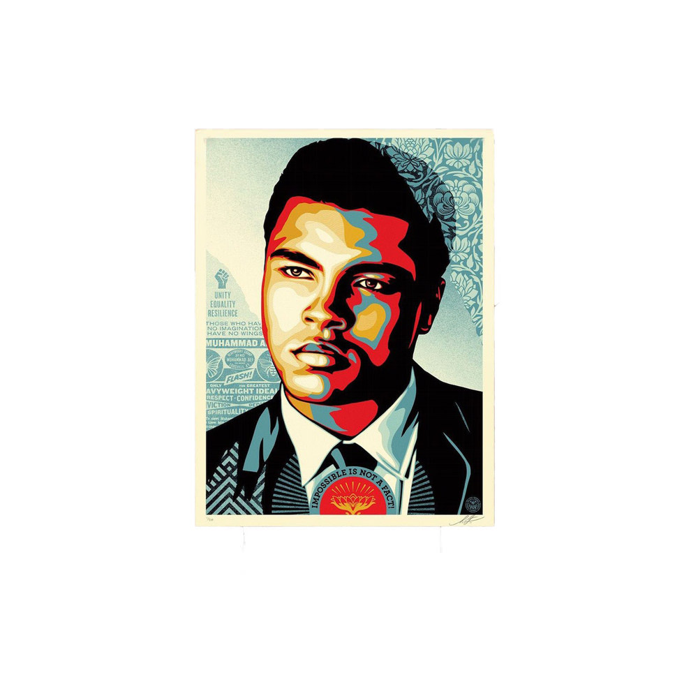 Shepard Fairey Muhammad Ali – Heavyweight Ideals Print (Signed, Ediiton of 500)