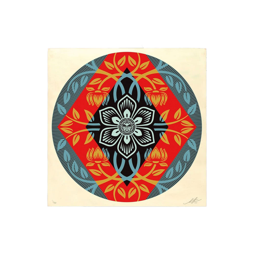 Shepard Fairey OBEY Diamond Flower Print (Signed, Edition of 550)
