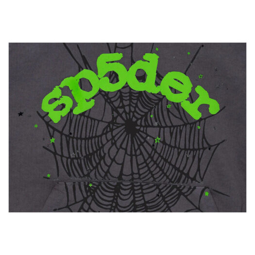 Sp5der Wait Web Hoodie Slate Grey