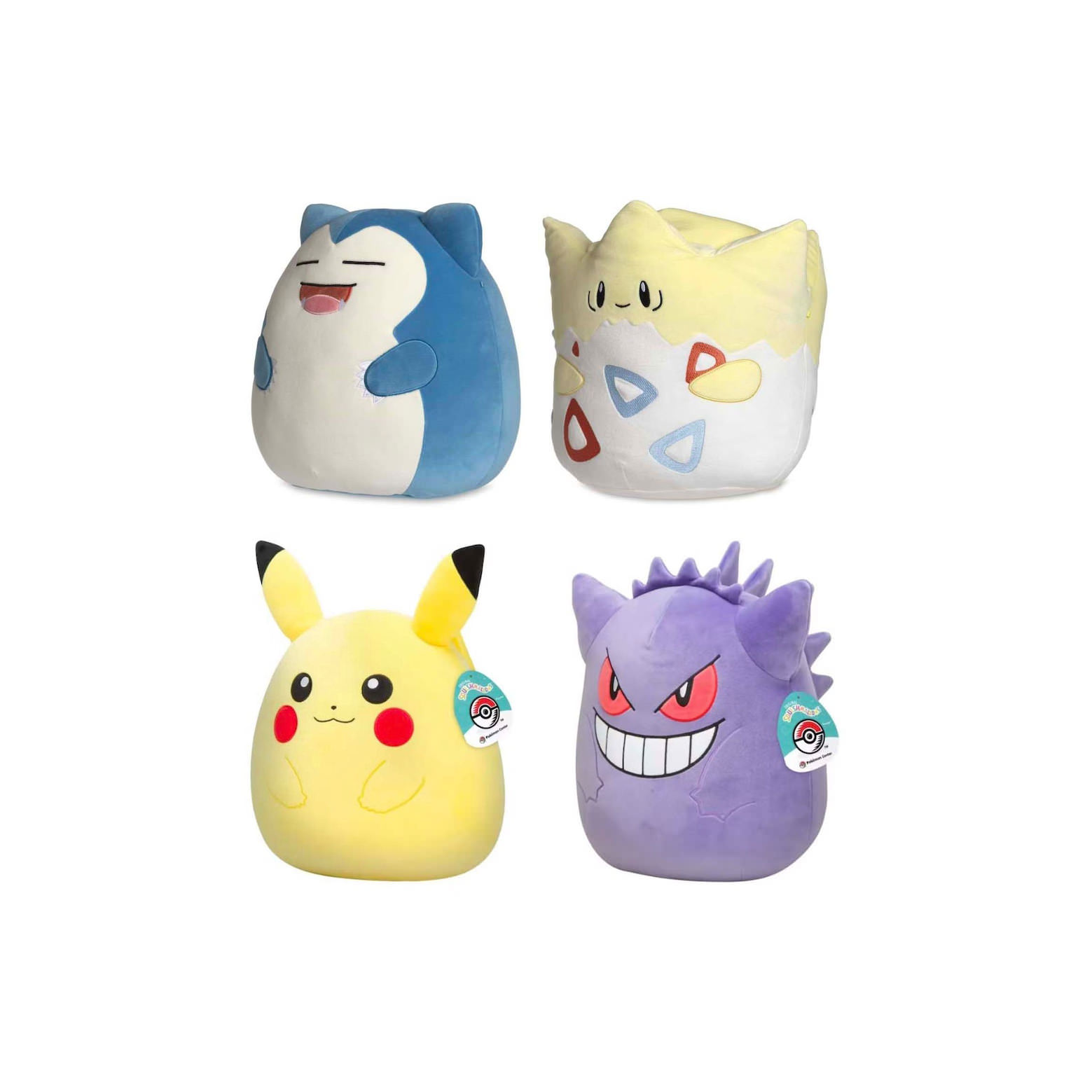 Squishmallow Pokemon Center Snorlax, Togepi, Pikachu and Snorlax 12″ Pokemon Center Exclusive Plush Set