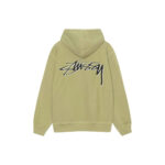 Stussy Our Legacy Drop Shadow Pigment Dyed Hoodie Tarragon