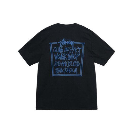 Stussy Our Legacy Frame Pigment Dyed Tee Black
