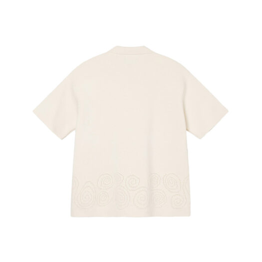 Stussy Perforated Swirl Knit Shirt Natural