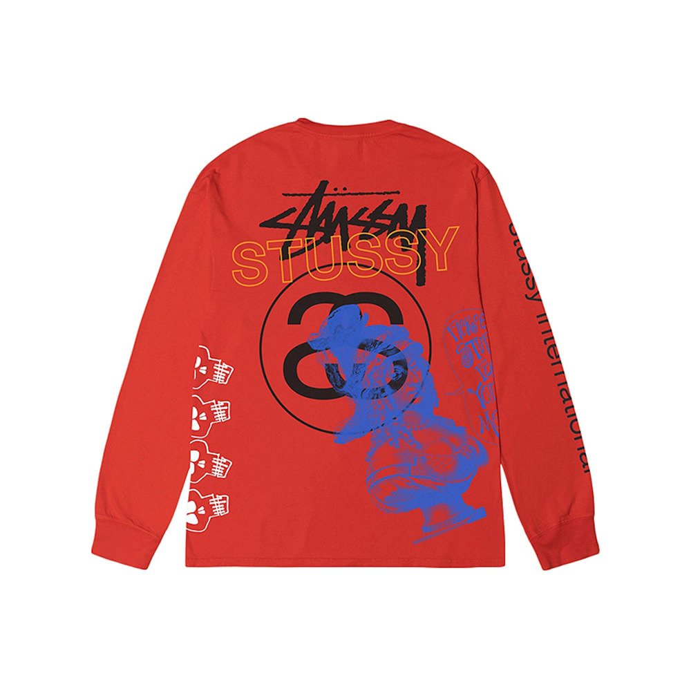 Stussy Test Strike Pigment Dyed LS Tee TomatoStussy Test Strike