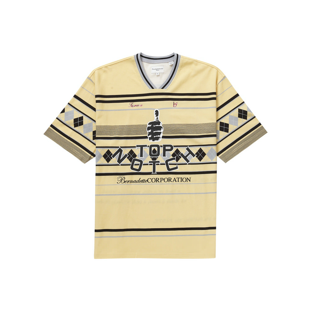 Supreme Rhinestone Baseball Jersey Yellow- Size Medium