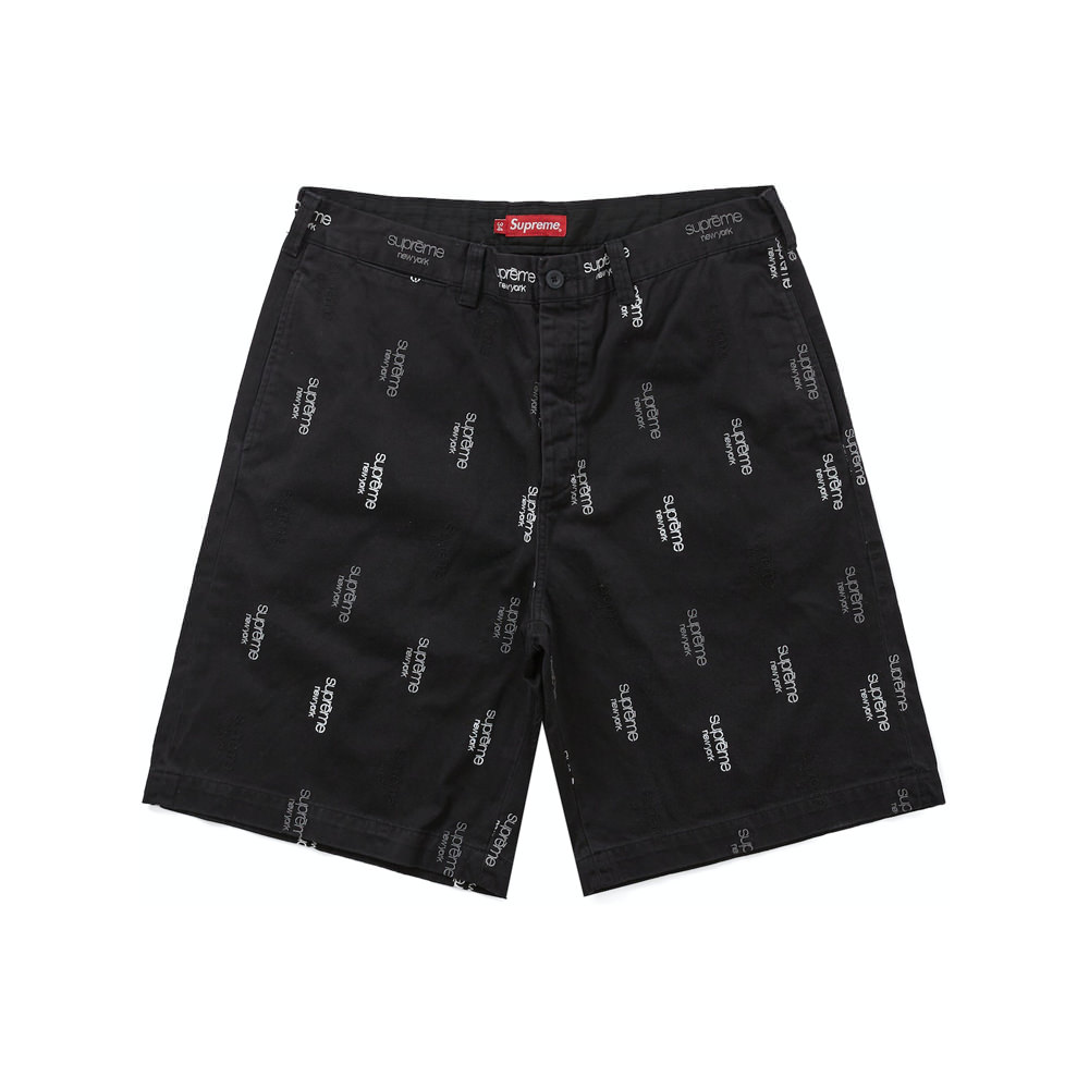 Supreme Classic Logo Chino Short BlackSupreme Classic Logo Chino