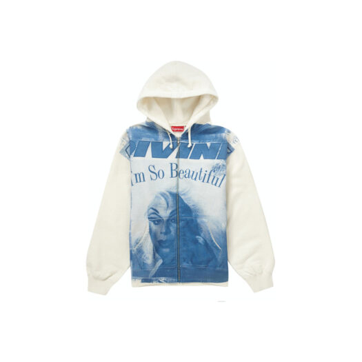 Supreme Divine Zip Up Hooded Sweatshirt White