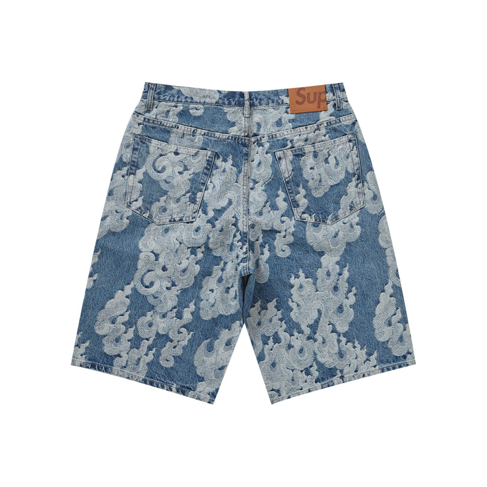 正規通販 Supreme Baggy Denim Supreme Short Short Blue Dirty Short ...