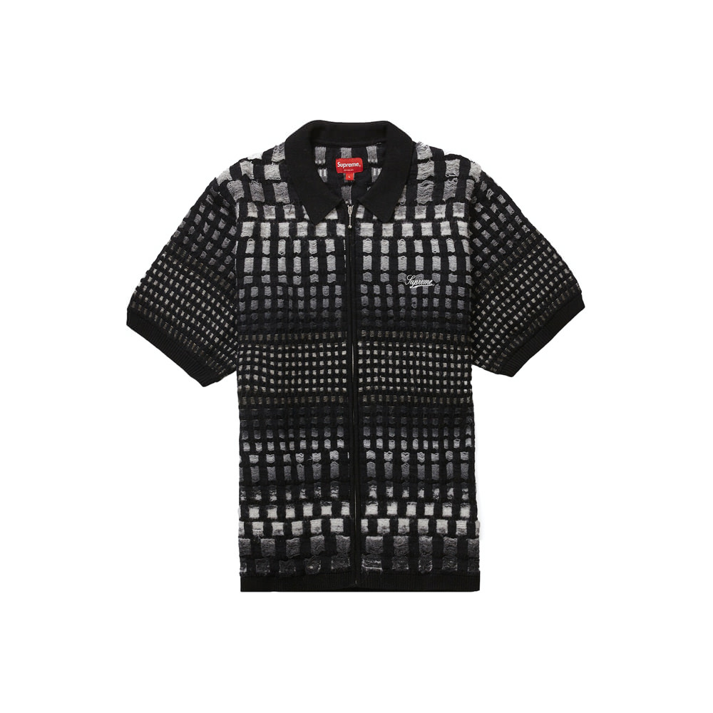 Supreme Gradient Grid Zip Up Polo XL ポロ - トップス