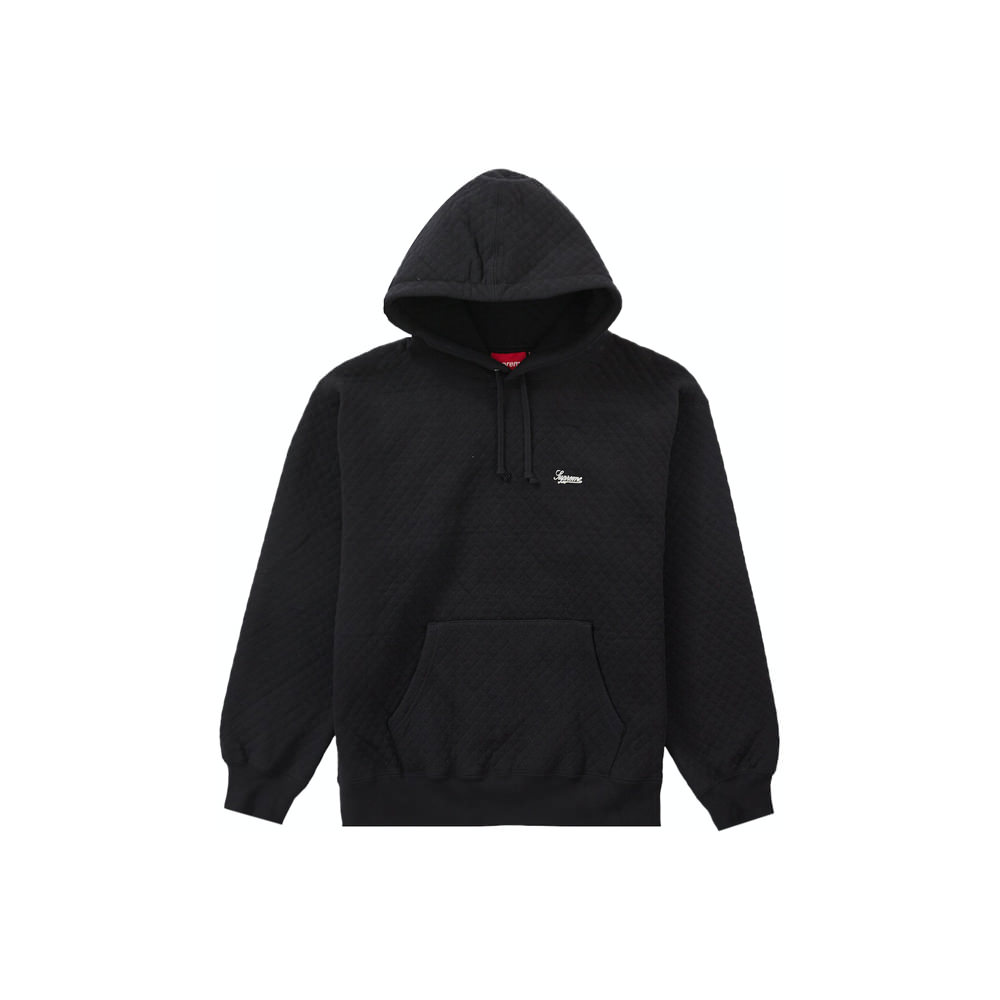 Supreme Micro Quilted Hooded Sweatshirt Black