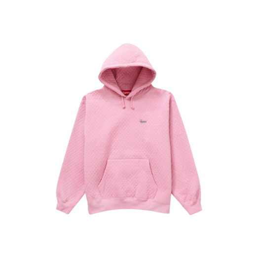 Supreme Micro Quilted Hooded Sweatshirt Dusty Pink
