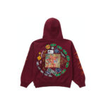 Supreme Patches Spiral Hooded Sweatshirt Cardinal