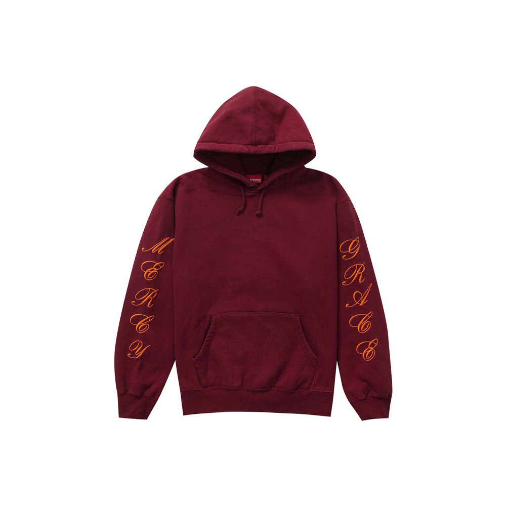 Supreme Patches Spiral Hooded Sweatshirt Cardinal