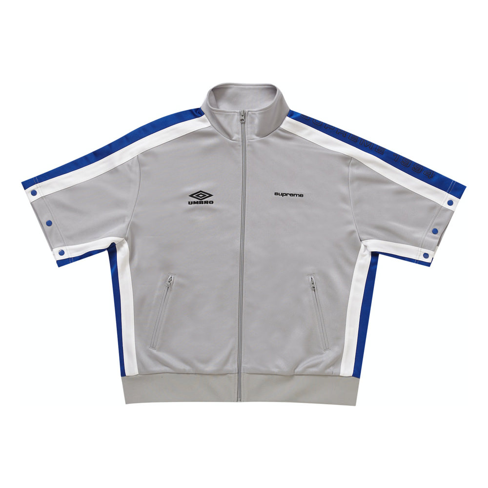 Supreme Umbro Snap Sleeve Jacket Light GreySupreme Umbro Snap