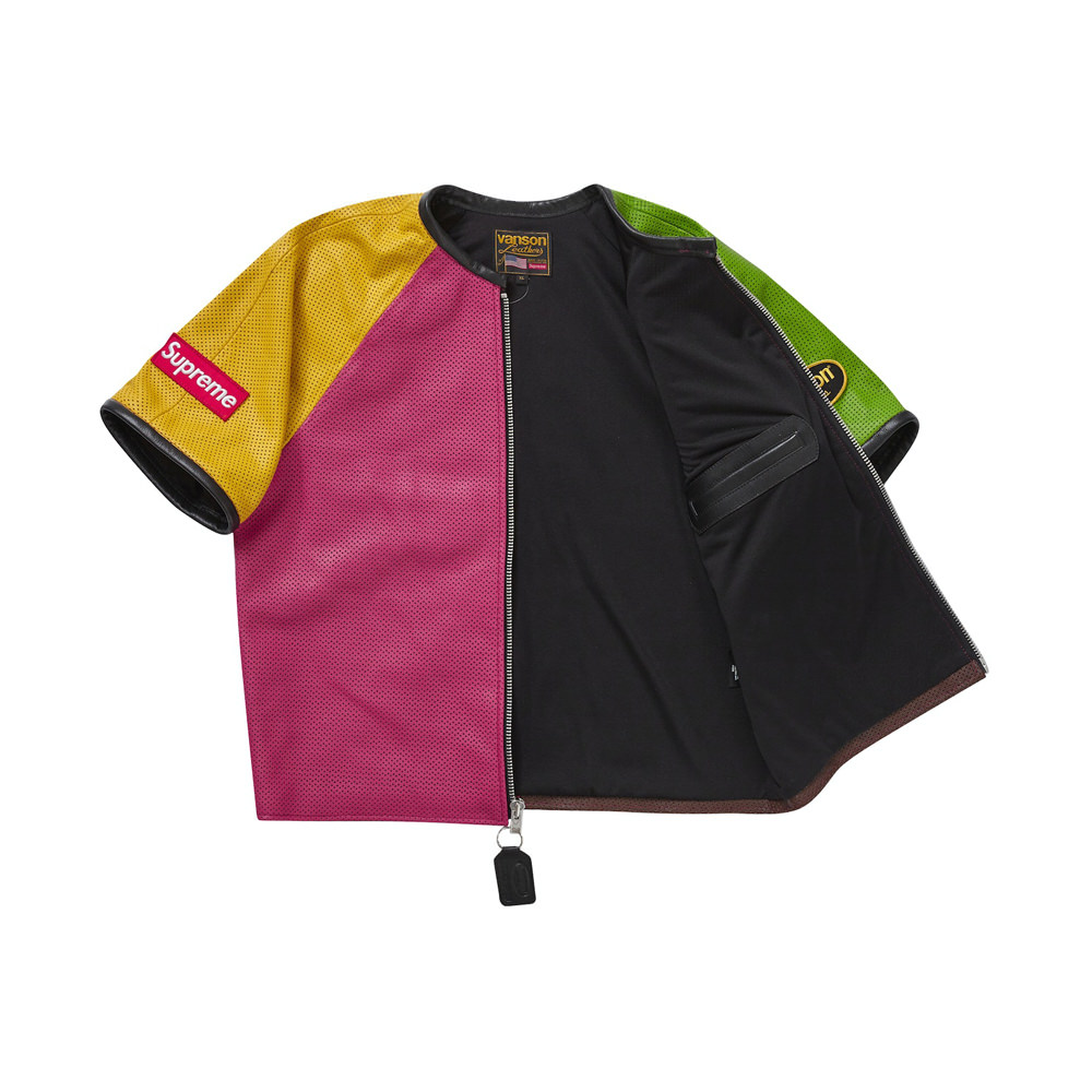 Supreme Vanson Leathers S/S Racing Jacket MulticolorSupreme