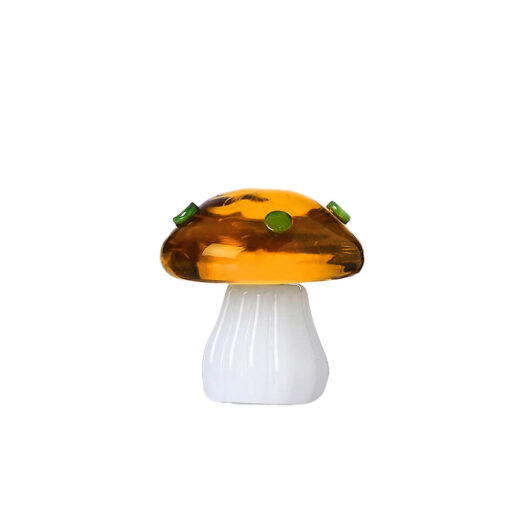 The Alice Collection marble-effect mushroom-shaped borosilicate glass placeholder 6.5cm