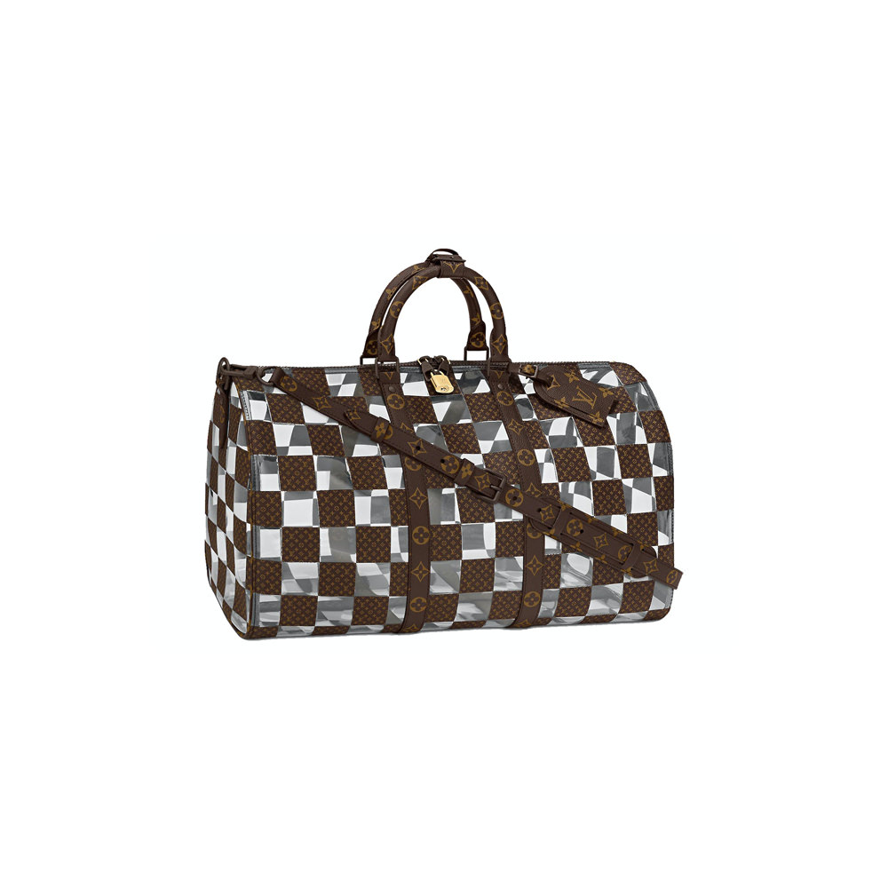 Louis Vuitton Keepall Bandouliere 50 Monogram Chess Brown