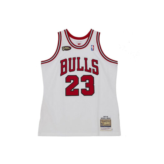 Mitchell & Ness Michael Jordan Chicago Bulls Finals 1997-98 Home Authentic NBA Jersey White/Red/Black