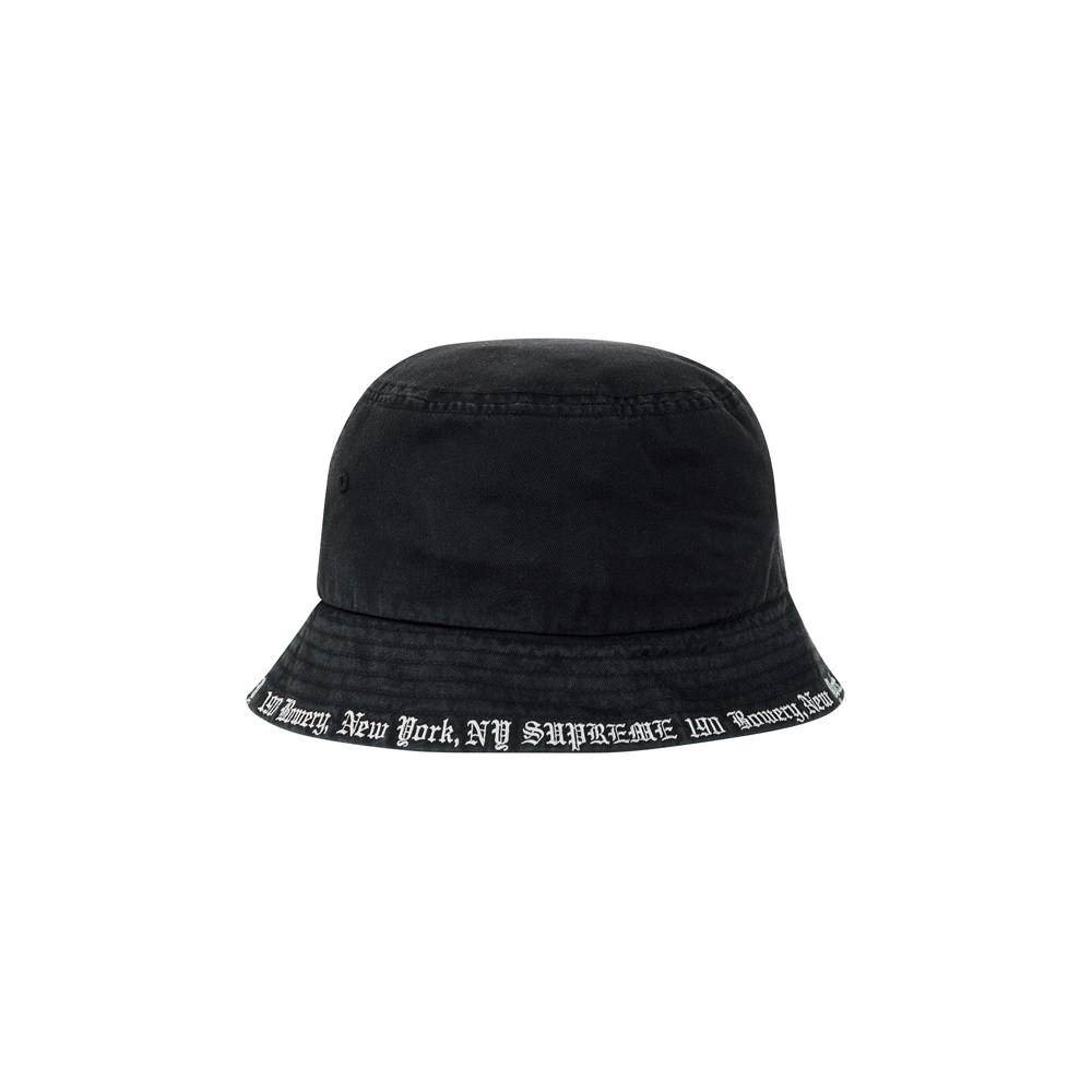 supreme Embroidered Brim Crusher 黒 SM-